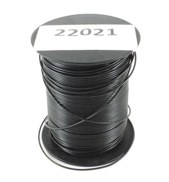 100m Drum 18 Strand Cable Black - Outside Diameter: 1.0mm