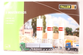 Set of 3 Industrial Silos