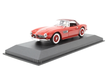 BMW 507 Cabrio soft top in red