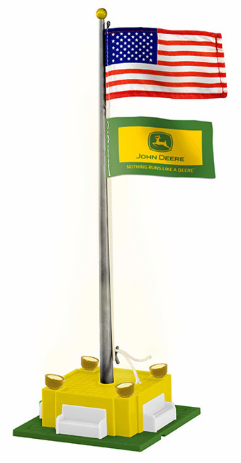 John Deere "Nothing Runs Like a Deere" Flag Pole