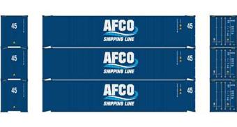 45' containers 'AFCO Shipping Line' - pack of 3