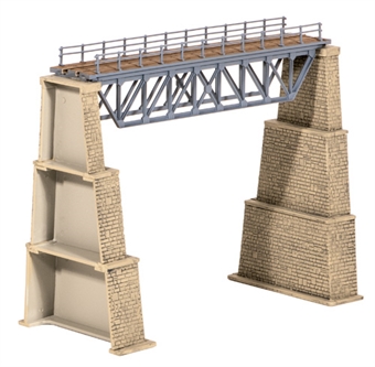 Steel truss bridge with stone piers - plastic kit