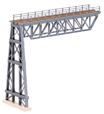 Additional steel truss bridge span with trestle - plastic kit