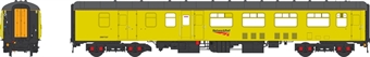 Mk2 BFK brake first corridor in Network Rail yellow