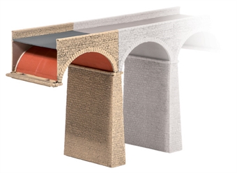 Additional arch and pier for Ratio 251 stone viaduct - plastic kit
