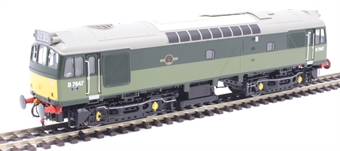 Class 25/3 D7647 in BR two-tone green with small yellow panels
