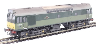 Class 25/3 D5244 in BR two-tone green with small yellow panels - weathered