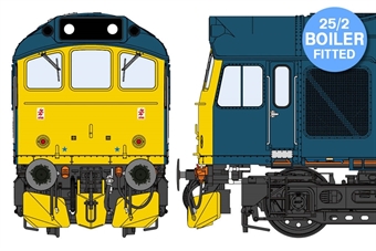 Class 25/2 25083 in BR blue with boiler