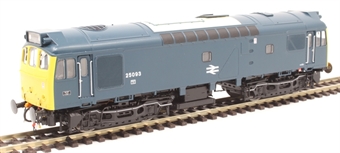 Class 25/3 25093 in BR blue with single, central double arrows and GÇÿdominoGÇÖ headcodes