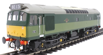 Class 25/3 in BR green with small yellow panels - unnumbered