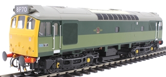Class 25/3 in BR green with full yellow ends - unnumbered