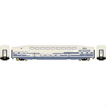 Bombardier Bi-Level Commuter Coach in Metrolink White & Blue #129