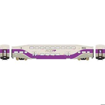 Bombardier Bi-Level Commuter Coach in Altamont Corridor Express White, Purple & Tan #3220