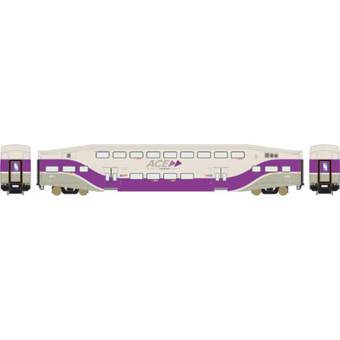 Bombardier Bi-Level Commuter Coach in Altamont Corridor Express White, Purple & Tan #3221