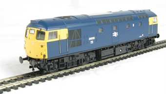 Class 26 BRCW Sulzer diesel 26028 in BR blue with full yellow ends, boiler tank and blanked cab doors