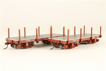 Twin Pack 18' Flat Cars - Painted, Unlettered