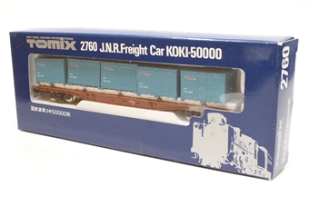 KOKI 50000 container car of JNR - brown