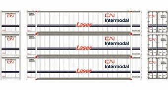 48' Containers Canadian National Intermodal - pack of 3
