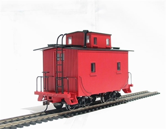 American caboose in painted unlettered livery (with lights)