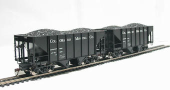 American 2 bay steel hopper wagon in Colorado Mining Co. livery - Pack of 2