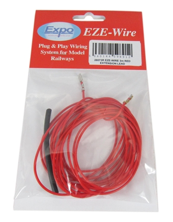 Extension Lead With Heat Shrink - 3m - Red - Suitable For Use With 280-70 & 280-71
