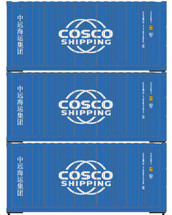 20' Corrugated Containers Cosco Shipping - pack of 3