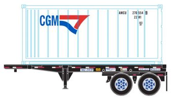 20' Chassis with Reefer Container of the CGM
