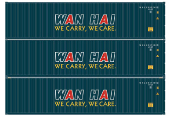 40' Corrugated Containers, Wan Hai - Set of 3
