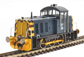 Class 07 2987 in BR blue with wasp stripes and air brakes