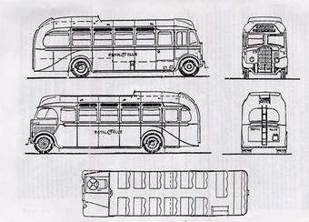 1935 Bristol JJW/Beadle/ECW half cab coach for Royal Blue