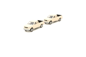 1997 Ford F-150 flare-sided pickup in tan - pack of two