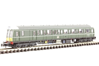 Class 121 'Bubble Car' W55022 in BR green with small yellow warning panel