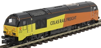 Class 67 67027 "Charlotte" in Colas Rail Freight orange, yellow & black