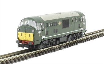 Class 22 D6311 in BR green with small yellow panels & disc headcodes