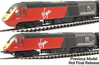 Class 43 HST pair of power cars 43080 & 43091 in Virgin Trains red & black with buffers