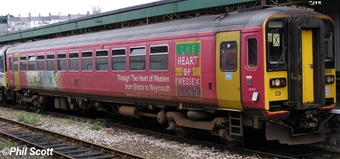 Class 153 153318 in Wessex Trains maroon