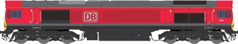 Class 66 66001 in DB Cargo UK red