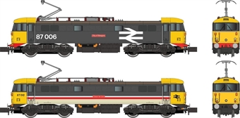 Class 87s 87007 "City of Glasgow" in BR large logo grey & 87012 "Coeur de Lyon" in Intercity Swallow - Digital fitted - pack of 2