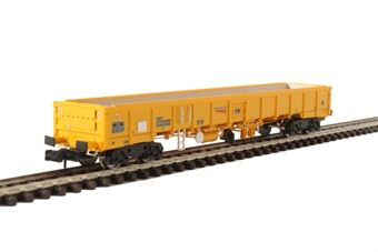 JNA 'Falcon' bogie ballast wagon in Network Rail yellow - NLU29391