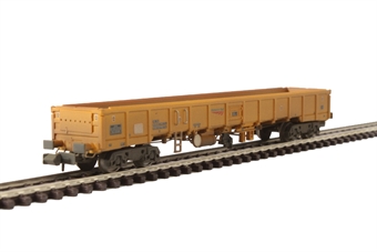 JNA 'Falcon' bogie ballast wagon in Network Rail yellow - NLU29348 - weathered