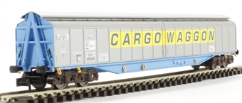 Cargowaggon bogie ferry wagon in grey and blue with white stripe - 2797 627