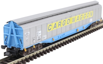 Cargowaggon bogie ferry wagon in grey and blue with yellow stripe - 33 80 279 7516-2