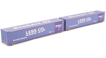45ft curtain sided container "Stobart Less Co2 Rail" - 450004-3 & 450002-2 - pack of 2