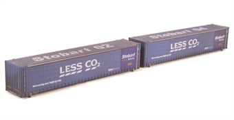 45ft curtain sided container "Stobart Less Co2 Rail" - 450004-3 & 450002-2 - pack of 2 