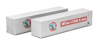 40ft containers "Mitsui Lines" - 8186026 & 7016440 - weathered - pack of 2