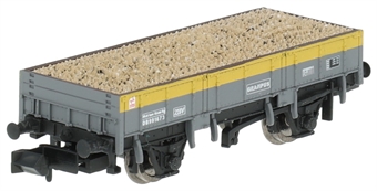 Grampus engineers open wagon in Civil Engineers 'Dutch' grey and yellow - DB991673