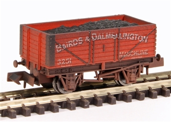 7-plank open wagon - "Bairds and Dalmellington Ltd" - 3251 weathered