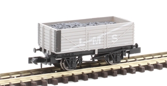 7-plank open wagon in LMS grey - 302087