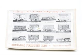 LMS 11-Plank Coke Wagon - wood & white metal kit