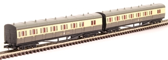 GWR B set 6462 and 6463 in GWR chocolate and cream with post-war crest